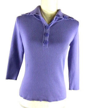 Talbot's Women's Size Small Purple Sweater Tight Knit Stretch